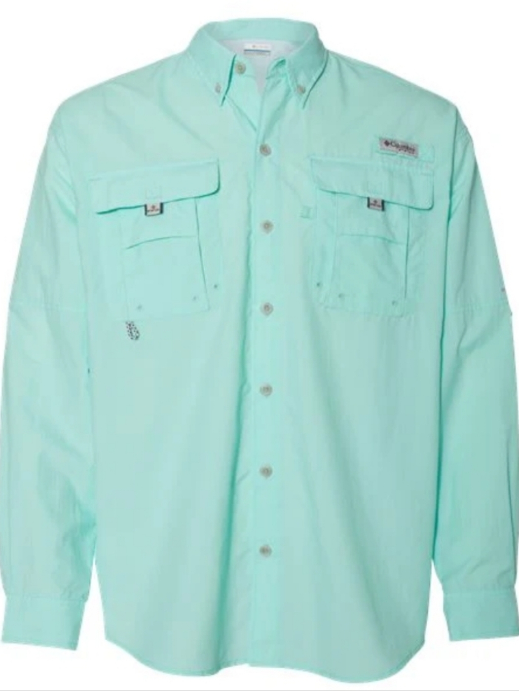 Columbia Pfg Nwt Men's Bahama Ii Long Sleeve Size Medium In Gulf Stream